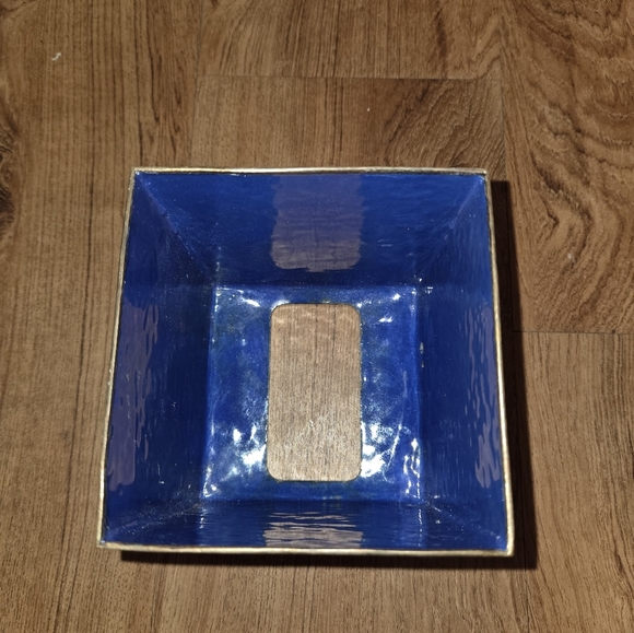 Vintage Blue Cloisonné Tissue Cover Box - Picture 7 of 7